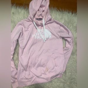 Pink north face hoodie